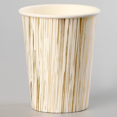 Paper "stripes" glasses, 6 pcs, color gold