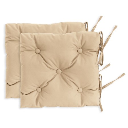 Pillow for a chair escar, size 40x40 cm, 2 pcs, beige color
