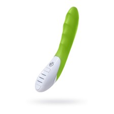 Mystim Sassy Simon vibrator, green color, 27 cm