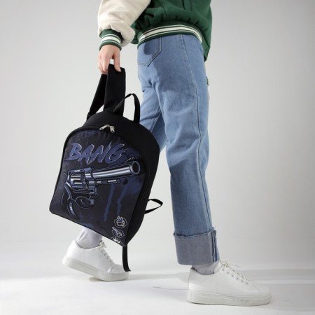 School Bang's backpack, 27x14x38, lightning department, black-8