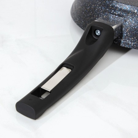 Granite Star pan, d = 20 cm, plastic handle, anti -stick coating, black color-4