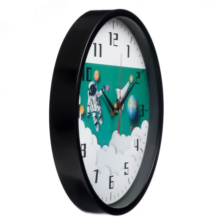 Children's wall clock "Cosmonaut", smooth move, D-30 cm-1