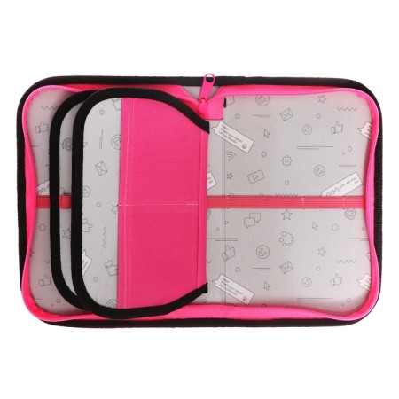 Penal 3 sections, tab inside, 140 x 210 x 40 mm, fabric, calligrata top block "sneakers"-6