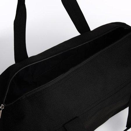 Road bag with lightning, external pocket, suitcase holder, long belt, black color-1