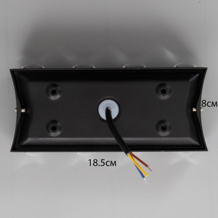 Lamp "BISO" 8XLED 8W 4000K IP66 black 19x4.5x8 cm-6