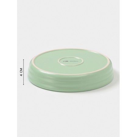 The baking form of the share "marshmallows", 1 l, d = 23 cm, ceramics, round, green-2