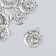 Decor for creativity Metal "Month and Sun" set 7 pcs silver 2.4x2.8 cm