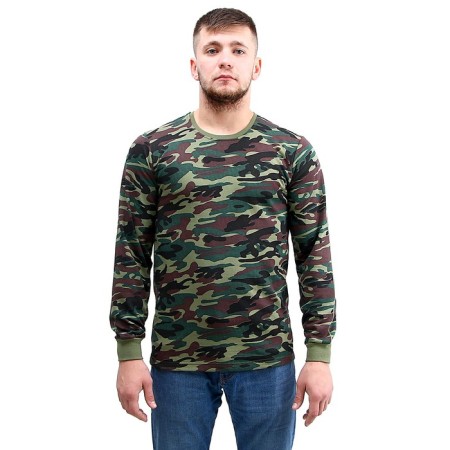Long sleeve T -shirt, cloud camouflage, cotton with the basis, p. 48, height 176 cm
