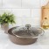 Granite Brown, 4 L, h = 8.5 cm, glass cover, anti -stick coating, brown color