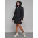 Coat insulated winter female, size 54, black color