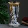 Figure pot "Angel with a bowl" of bronze / silver 0.6 l / 24x50x24cm