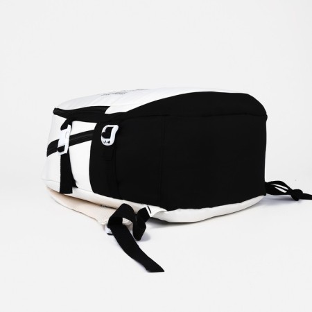 Youth backpack from lightning textiles, 3 pockets, white/black color-2