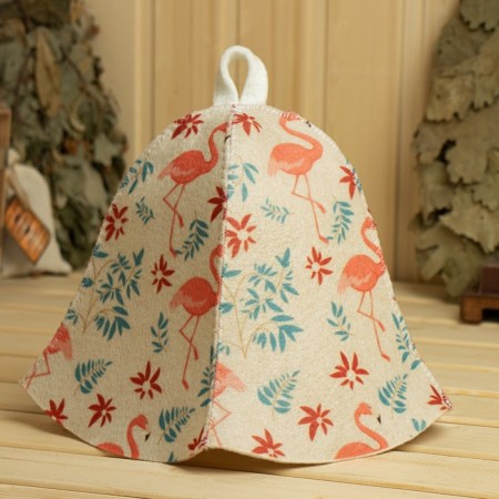 Bath cap "Pink flamingo"