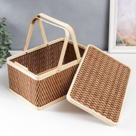 Bamboo Bamboo Bamboo Bamboo with handles 16x20x30 cm-2