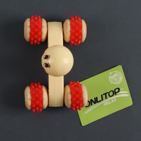 Massage "Muzzle", 10 × 6.5 × 6.5 cm, wooden, 4 wheels, color mix-7