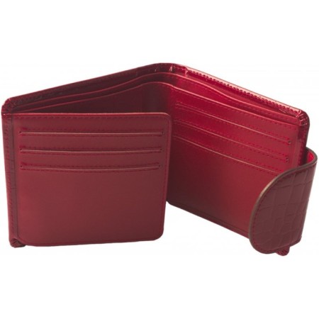 Nice wallet, glossy skin, burgundy crocodile color-2