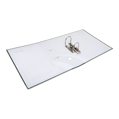A4, 75 mm registrar, calligrata, PVC, embossing "Len", metal edging, pocket for a spine, collected, green, mix-5