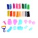 Modeling dough 16 colors 23 g + 14 items, mix