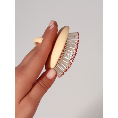 Massage compact comb 8*6.5cm plastic/rubber package QF-3