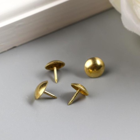Set of decorative cloves "Gloss" set of 100 pcs gold 0.9x0.9 cm-2