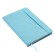Notepad A5 "Aquamarine", 96 sheets, in a ruler, solid cover, artificial leather, elastic band, pocket, lies, tinted block