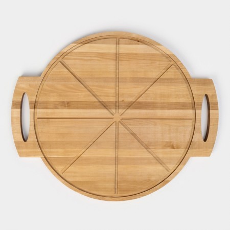 Pizza board with ADELICA handles "Italiano", 55 × 45 × 2 cm, birch, saturated with oil-8
