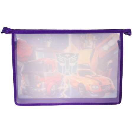 Plastic folder for A4 notebooks, on lightning, transformers-3