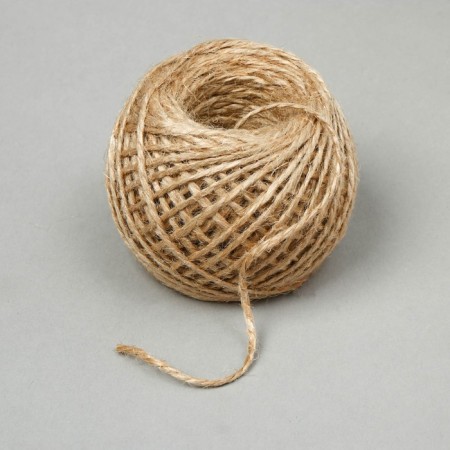 Flax twine for garter plants, 50 m, 1200 teks, 2 threads, linen, Greengo