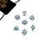 Cubes set for D&D (Dungeons and Dragons, DND) "Game time", Series: D&D, 7 pcs, silver