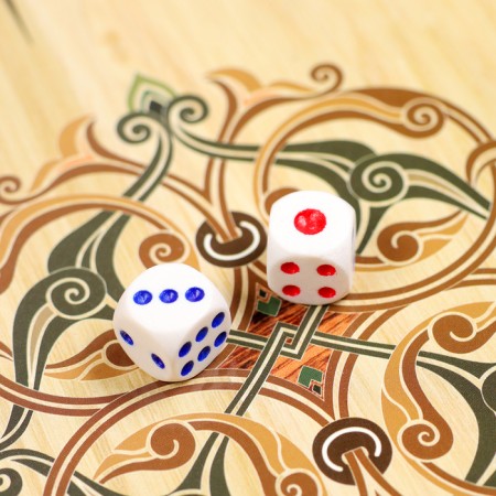 Wooden backgammon with checkers "Bogatyr", board game, 40 x 40 cm-6