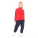 Jumper children's fleece, red color, height 146 cm