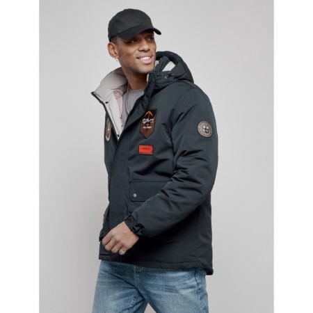 Male Winter jacket, size 54, dark blue color-7