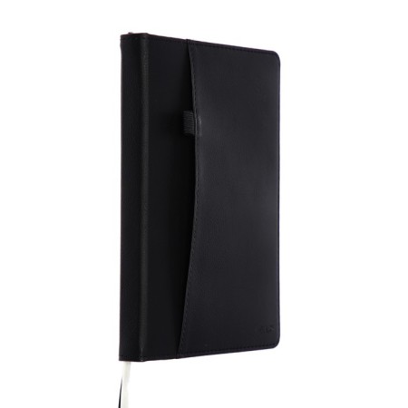 Leduced Diary A5, 160 sheets, Devente.klint, firm artificial leather cover with foam rubber, cream block 70 g/m2, black-2