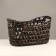 Wicker basket, 41x23x18/23 cm, reeds, seaweed