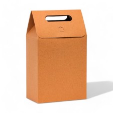 Box-pack with handle, craft, 27 x 16 x 9 cm