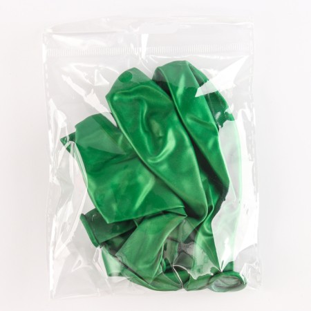 Latex ball 12 "Chrome satin, emerald 5 pcs.-1