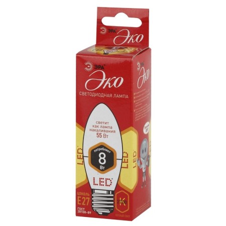 LED LED era Red Line "candle", 8 W, E27, 640 lm, 2700k, glow warm white-1