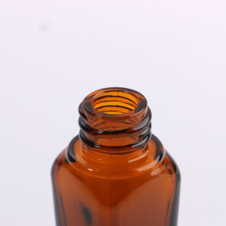 A glass bottle for storage with a pipette, 10 ml, brown/white color-6