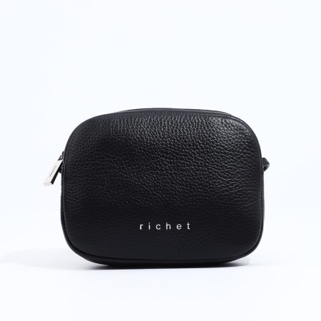 Women's bag Richet with a zipper, black color
