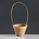 Wicker basket, bamboo, natural color, long handle
