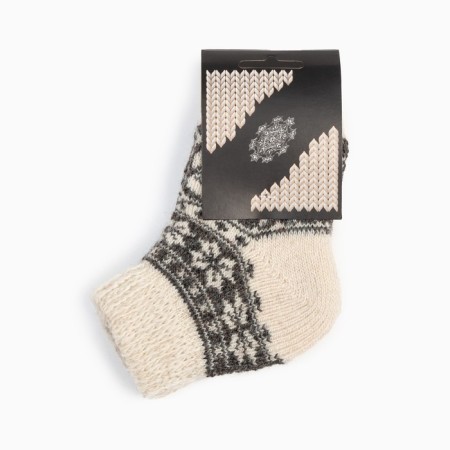 Nosk children's woolen “white snowflake”, dark gray color, size 22-3