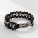 Bracelet male "millennium" weaving, brown color