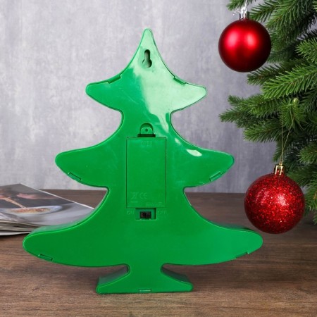Strack "Christmas tree" 7XLED batteries 2XAA green 14x3x25 cm Risalux-3