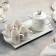 Ceramic tea "Bunny" set, 6 items: 4 220 ml mugs, 900 ml kettle, tray