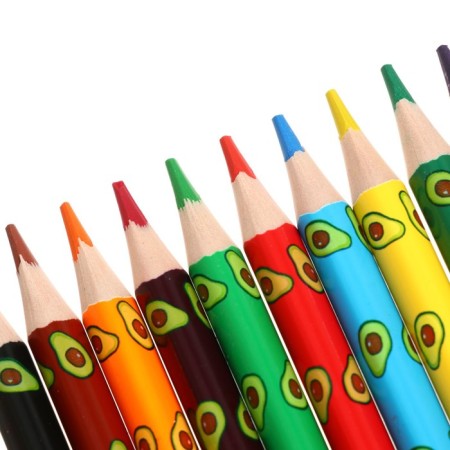 Pencils 12 colors are plastic, Devente Avocado, three -sided, 2m, 3 mm, tinted in black-2