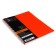 A4 notebook, 96 sheets in a cage on the crest of Line Neon, plastic cover, matte lamination, 4 color separator, orange