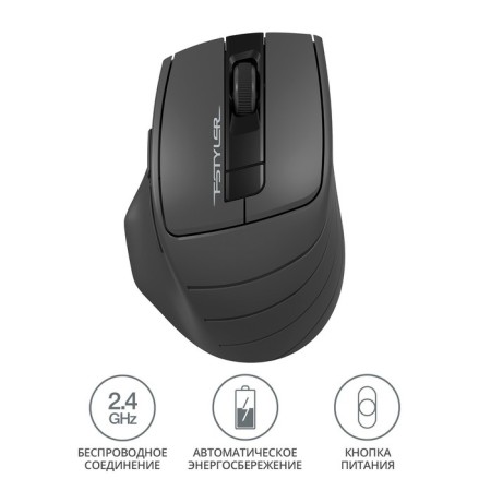 Mouse A4Tech FSTYLER FG30 Gray optical (2000DPI) wireless USB (6but)-1
