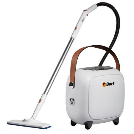 Steam cleaner Bort BDR-3000-RR, 1600 watts, 45 g/min, 1.2 l, 4 bar, heating 480 seconds, white