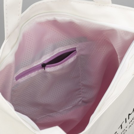 Schoper on a zipper with a lining, white color-4