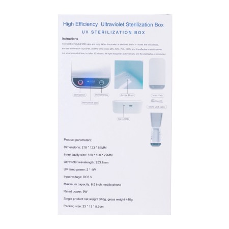 LGS-02 sterilizer, UV, universal, 2 watts, from USB (in comp.), White-9